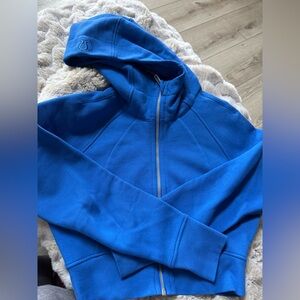 Royal blue Lululemon cropped scuba hoodie size 6